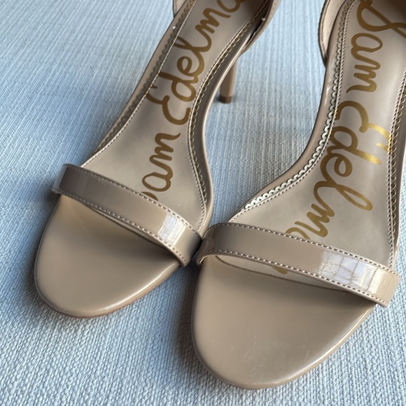 Sam Edelman PATTI ANKLE STRAP SANDAL - size 8 - Soft Beige Patent - Picture 12 of 16